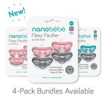 Nanobebe Baby Pacifiers 0-3 Month - Orthodontic, Curves Comfortably with Face Contour, Award Winning for Breastfeeding Babies, 100% Silicone - BPA Free. Perfect Baby Registry Gift 2pk,Grey - Image 5
